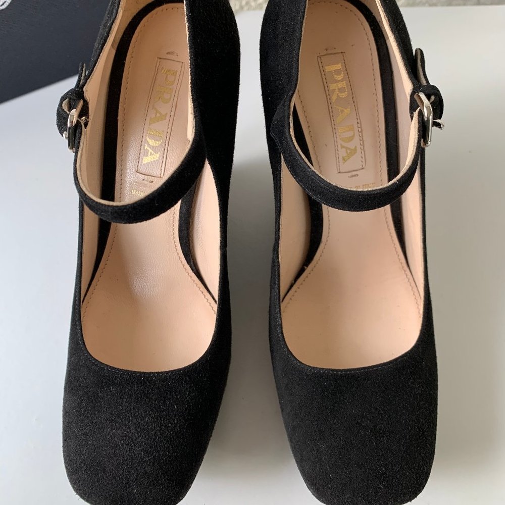 Prada Milano Suede Pumps with Strap Size 6.5 (EU 37) - Picture 6 of 7